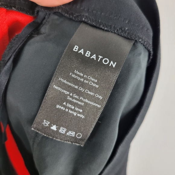 Babaton High Waist Pull On Racer Side Stripe Slim Straight Crop Ankle Pants - Picture 9 of 10